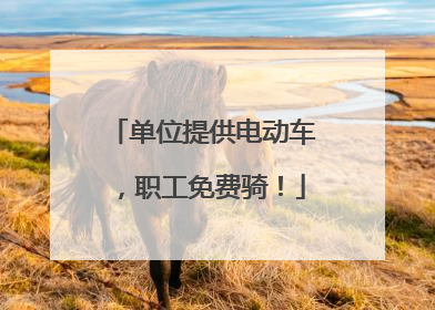 单位提供电动车，职工免费骑！