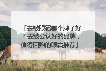 去皱眼霜哪个牌子好？去皱公认好的品牌，值得回购的眼霜推荐