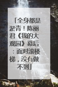 全身都是淤青！陈丽君《我的大观园》幕后：面对滚楼梯，没有做不到