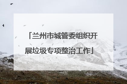 兰州市城管委组织开展垃圾专项整治工作