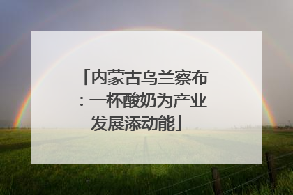 内蒙古乌兰察布：一杯酸奶为产业发展添动能