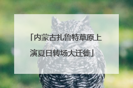 内蒙古扎鲁特草原上演夏日转场大迁徙