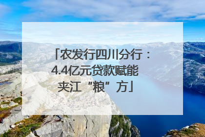 农发行四川分行：4.4亿元贷款赋能夹江“粮”方