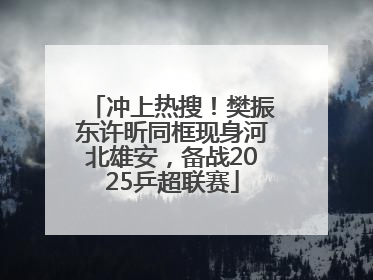 冲上热搜！樊振东许昕同框现身河北雄安，备战2025乒超联赛