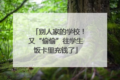 别人家的学校！又“偷偷”往学生饭卡里充钱了