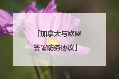加拿大与欧盟签署防务协议