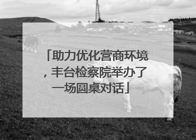 助力优化营商环境，丰台检察院举办了一场圆桌对话