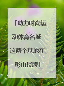 助力时尚运动体育名城 这两个基地在彭山授牌