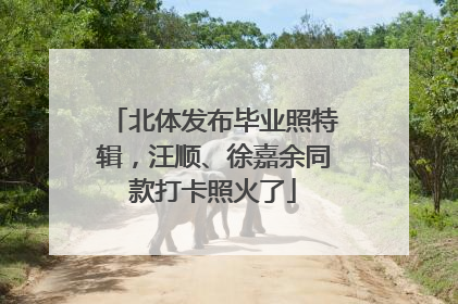 北体发布毕业照特辑，汪顺、徐嘉余同款打卡照火了