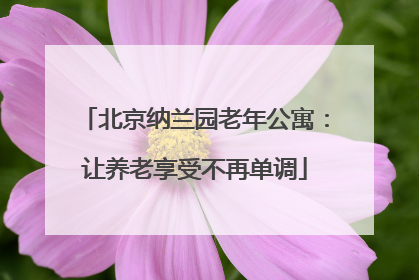 北京纳兰园老年公寓：让养老享受不再单调