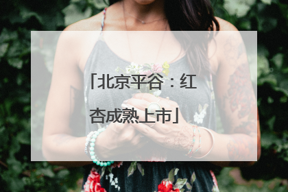 北京平谷：红杏成熟上市