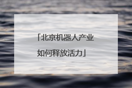 北京机器人产业如何释放活力