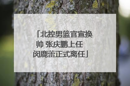 北控男篮官宣换帅 张庆鹏上任 闵鹿蕾正式离任