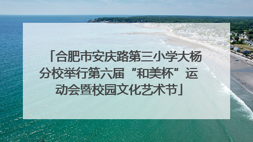 合肥市安庆路第三小学大杨分校举行第六届“和美杯”运动会暨校园文化艺术节
