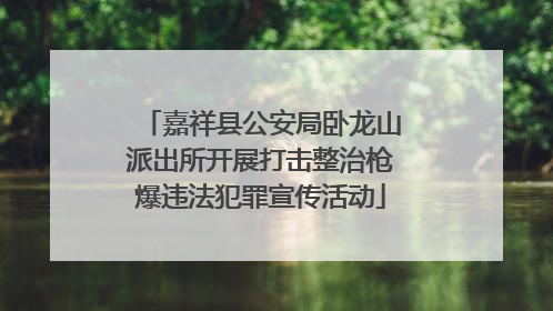 嘉祥县公安局卧龙山派出所开展打击整治枪爆违法犯罪宣传活动
