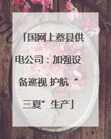 国网上蔡县供电公司：加强设备巡视 护航“三夏”生产