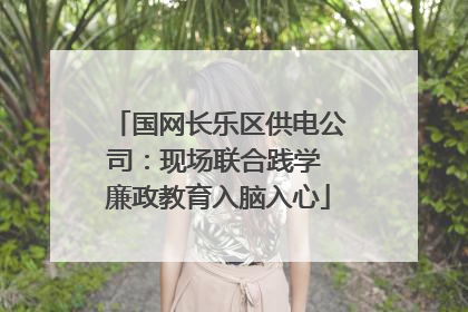 国网长乐区供电公司：现场联合践学 廉政教育入脑入心
