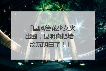 国风簪花少女火出圈，昆明真把墙绘玩明白了！