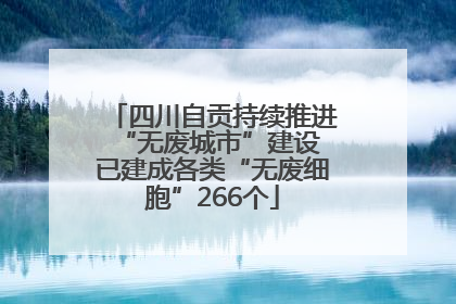 四川自贡持续推进“无废城市”建设 已建成各类“无废细胞”266个