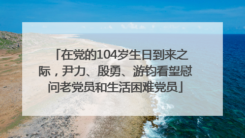 在党的104岁生日到来之际，尹力、殷勇、游钧看望慰问老党员和生活困难党员