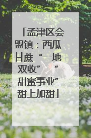 孟津区会盟镇：西瓜甘蔗“一地双收” “甜蜜事业”甜上加甜