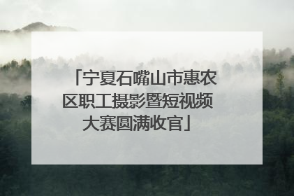 宁夏石嘴山市惠农区职工摄影暨短视频大赛圆满收官