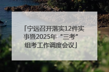 宁远召开落实12件实事暨2025年“三考”组考工作调度会议