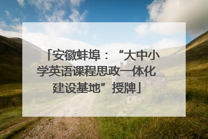 安徽蚌埠：“大中小学英语课程思政一体化建设基地”授牌