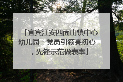 宜宾江安四面山镇中心幼儿园：党员引领亮初心，先锋示范做表率