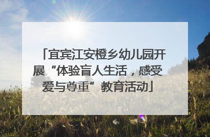 宜宾江安橙乡幼儿园开展“体验盲人生活，感受爱与尊重”教育活动