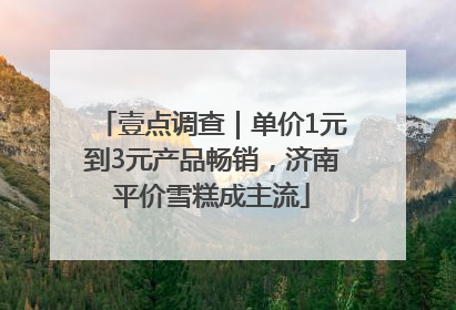 壹点调查｜单价1元到3元产品畅销，济南平价雪糕成主流