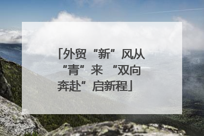 外贸“新”风从“青”来 “双向奔赴”启新程