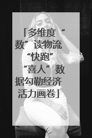 多维度“数”读物流“快跑” “喜人”数据勾勒经济活力画卷