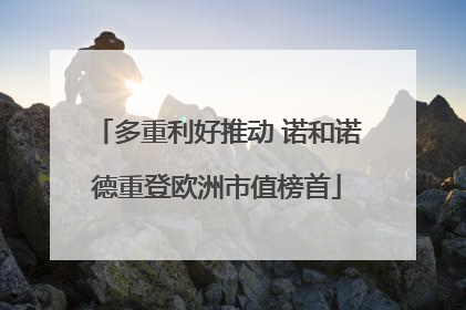多重利好推动 诺和诺德重登欧洲市值榜首