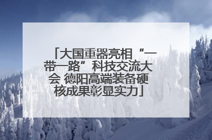 大国重器亮相“一带一路”科技交流大会 德阳高端装备硬核成果彰显实力