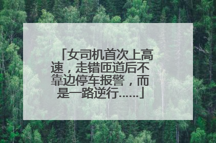 女司机首次上高速，走错匝道后不靠边停车报警，而是一路逆行……