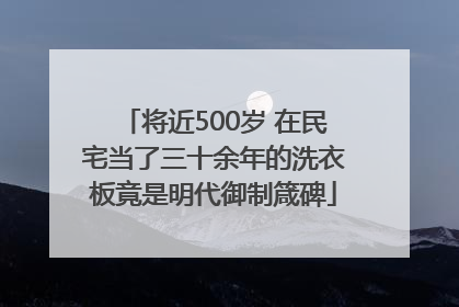 将近500岁 在民宅当了三十余年的洗衣板竟是明代御制箴碑