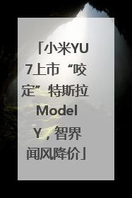 小米YU7上市“咬定”特斯拉Model Y，智界闻风降价