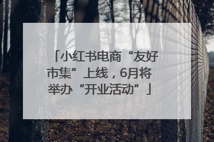 小红书电商“友好市集”上线，6月将举办“开业活动”