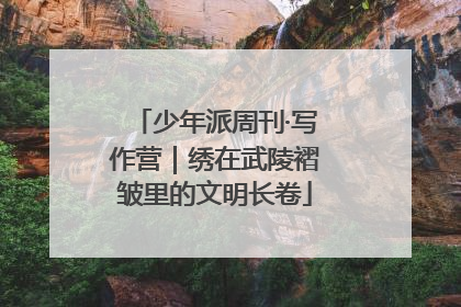 少年派周刊·写作营｜绣在武陵褶皱里的文明长卷