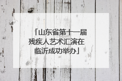 山东省第十一届残疾人艺术汇演在临沂成功举办