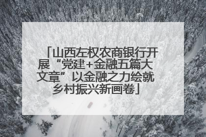 山西左权农商银行开展“党建+金融五篇大文章”以金融之力绘就乡村振兴新画卷