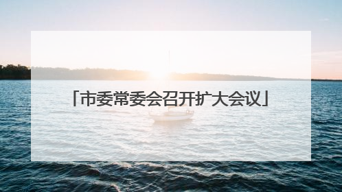 市委常委会召开扩大会议