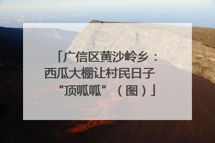 广信区黄沙岭乡：西瓜大棚让村民日子“顶呱呱”（图）