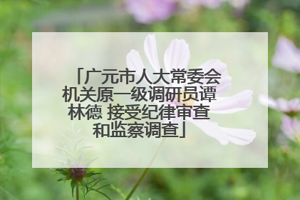 广元市人大常委会机关原一级调研员谭林德 接受纪律审查和监察调查