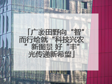 广袤田野向“智”而行绘就“科技兴农”新图景 好“丰”光传递新希望