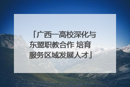 广西一高校深化与东盟职教合作 培育服务区域发展人才