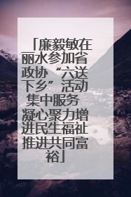 廉毅敏在丽水参加省政协“六送下乡”活动集中服务 凝心聚力增进民生福祉推进共同富裕