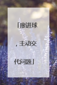 廖进球，主动交代问题