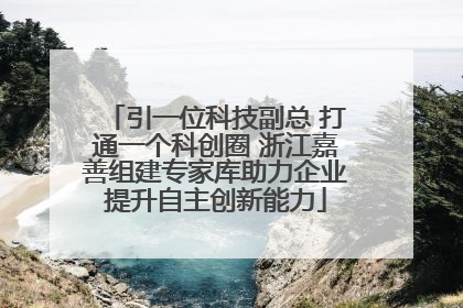 引一位科技副总 打通一个科创圈 浙江嘉善组建专家库助力企业提升自主创新能力